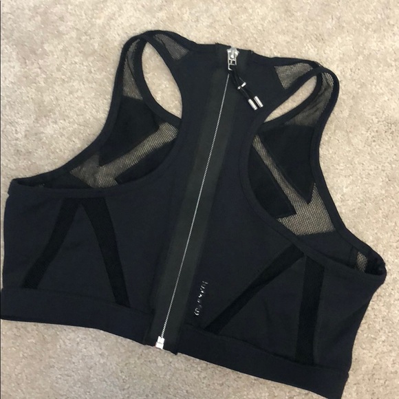 Zippered cutout crop sports bra - Picture 3 of 4